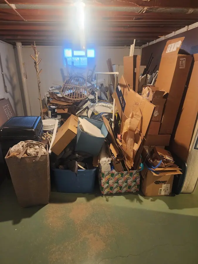 Roll-off dumpster container at job site for Concrete Dumpster Rental in Delshire